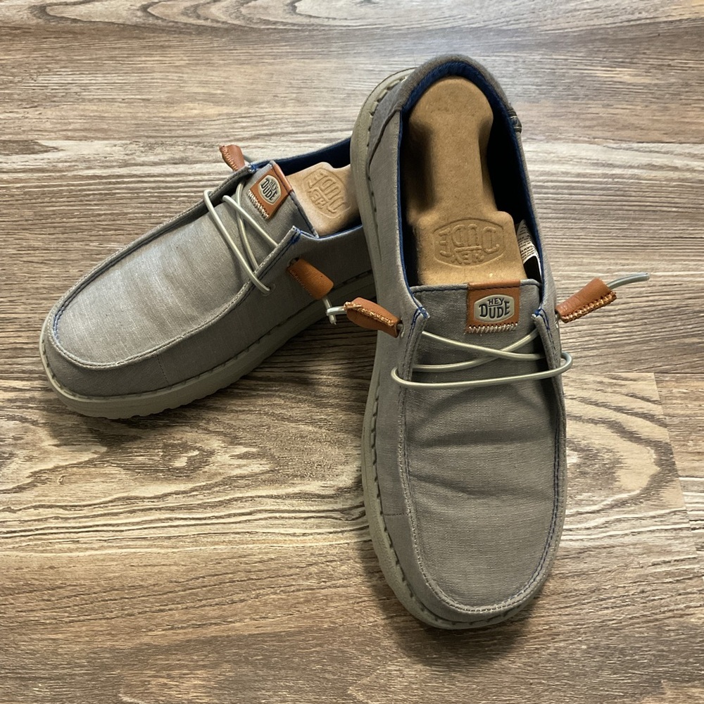 Hey Dude Wendy Chambray Boho Gray Slip On 7